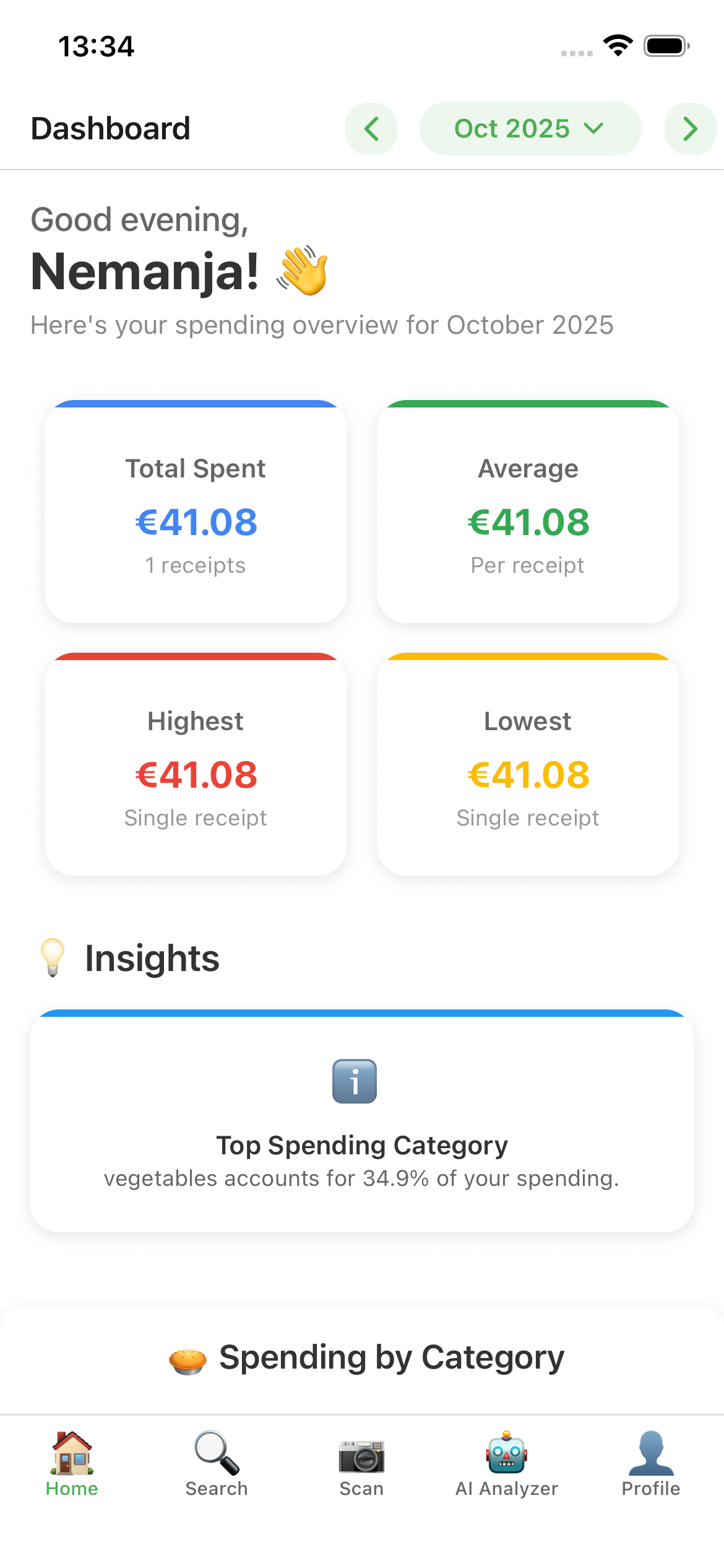 Statistics Dashboard